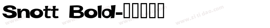 Snott Bold字体转换